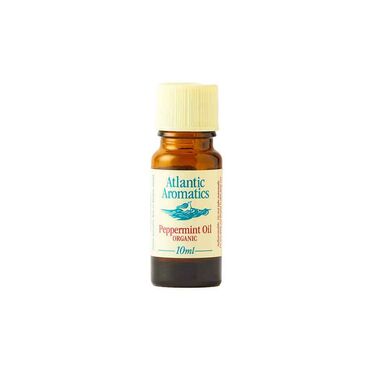 Atlantic Aromatics Organic Peppermint Essential  Oil Peppermint Oil Ways to useAdd 3–5 drops to a diffuser for a fresh, cooling scent.Blend 1–2 drops per 10ml carrier oil for a stimulating massage oil.Add 2–3 drops to a bowl of warm water for aromatic steam inhalation.Mix 10–15 drops with 100ml distilled water in a spray bottle for a natural room or spider-deterring mist.Combine with eucalyptus or lemon in a diffuser for a crisp, energising blend.For external use only. Always dilute before skin application. Avoid contact with eyes. Keep out of reach of children and pets.