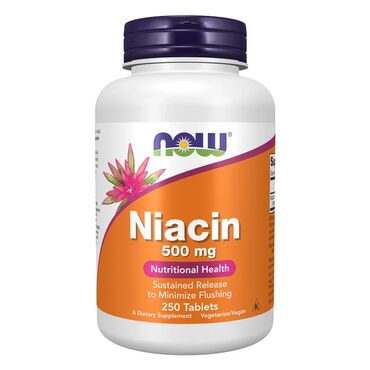 Now Niacin 500 MG Niacin (as Nicotinic Acid) Hypromellose (cellulose), Microcrystalline Cellulose, Stearic Acid (vegetable source), Vegetarian Coating [hypromellose (cellulose), polyethylene glycol] and Silicon Dioxide.