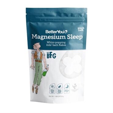 Better You Magnesium Sleep Kids Bath Salts Magnesium chloride hexahydrate flakes, popping candy (sugar, glucose syrup, lactose [from milk], carbon dioxide, cocoa butter), lavandula angustifolia (lavender) oil, linalool. Bath
Add 250g Magnesium Flakes (roughly 2 cups) per bath.
Lie back and relax for 20 minutes. Increase amount for a more intensive experience.
Footbath
Add 150g Magnesium Flakes (roughly 1 cup) to approx. 5 litres of water, enough to cover feet.
Sit and relax for 20 minutes.
It is recommended to take a magnesium bath 2 to 3 times a week. Your skin will feel pleasant, smooth and supple.
Dosage
750g of Magnesium Flakes contains 90g of elemental magnesium.
StorageMagnesium Flakes are very hygroscopic and will quickly absorb moisture if left opened. Store in a dry place and quickly reseal opened bags.Use within 12 months of opening.Advisory informationFor external use only; Avoid contact with eyes; Do not use on damaged or broken skin.Supplements should not replace a balanced diet or healthy lifestyle.The Magnesium TingleOn initial application you may experience a slight tingling sensation. This may indicate low magnesium levels and is the result of the high speed absorption of magnesium through the pores. This will pass with regular use and as absorption commences immediately, skin can be towelled off after massaging in.