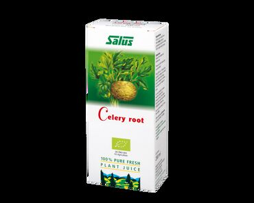 Salus Haus Organic Celery Juice Celery root juice made from fresh celery root (Apium graveolens) bulb with herb, 100% organically grown. Shake the bottle well before use.
Take 20ml (1 measuring capful) of Celery juice twice daily before meals, pure or diluted in 6 times the amount of water or juice.
As our products contain neither alcohol nor preservatives, the bottle should be returned to the refrigerator after use.
After opening, refrigerate and use within 2 weeks.