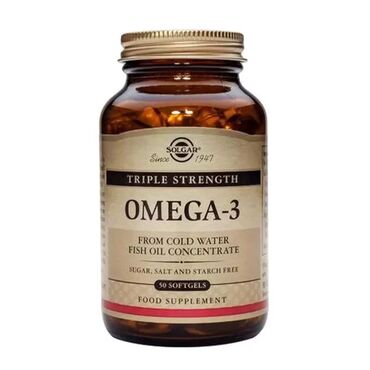 Solgar Triple Strength Omega 3 Cold Water Fish Oil Concentrate Providing: Eicosapentaenoic Acid [EPA], Docosahexaenoic Acid [DHA], Softgel Capsule Shell: (gelatin (from bovine), vegetable glycerin (from palm kernel oil and coconut oil)), Antioxidant: mixed natural tocopherols. Take 2 a day with meals.