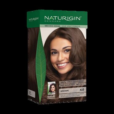 Naturigin Permanent Hair Colour - Brown 4.0 100% Permanent Hair Colour BrownSLS, Ammonia &amp; Parabens free brown hair dyeContains Certified Organic Ingredients Step 1: Prepare the mixture before starting, empty the tube with Colour Cream, Brown 4.0 (A) into the bottle with Activator (B) and then shake it well.Step 2.1: Apply half of the mixture from the Activator bottle on the re-growth by parting the hair at the scalp and let it work for 20 minutes. Then apply the rest into the remaining hair and leave it for 10 minutes.Step 2.2: Apply all the mixture from the Activator bottle starting on the hair roots and work towards the ends. Then massage the mixture into the hair and the scalp and let it work for 30 minutes. Add a little water to the hair to make the mixture foam, massage the hair and scalp and then rinse well with lukewarm water.Step 3: Apply the content of the After Colour Treatment (C) to the hair and thoroughly work it into the hair and scalp. Massage gently for 2 minutes and then rinse. To support a soft and health result you may apply your regular conditioner immediately after colouring. Repeat if desired.