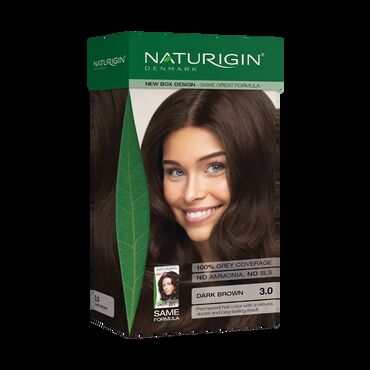 Naturigin Permanent Hair Colour - Dark Brown 3.0 100% Permanent Hair Ebony BrownSLS, Amonia &amp; Parabens free organic brown hair dyeContains Certified Organic Ingredients Step 1: Prepare the mixture before starting, empty the tube with Colour Cream, Dark Coffee Brown 3.0 (A) into the bottle with Activator (B) and then shake it well.Step 2.1: Apply half of the mixture from the Activator bottle on the re-growth by parting the hair at the scalp and let it work for 20 minutes. Then apply the rest into the remaining hair and leave it for 10 minutes.Step 2.2: Apply all the mixture from the Activator bottle starting on the hair roots and work towards the ends. Then massage the mixture into the hair and the scalp and let it work for 30 minutes. Add a little water to the hair to make the mixture foam, massage the hair and scalp and then rinse well with lukewarm water.Step 3: Apply the content of the After Colour Treatment (C) to the hair and thoroughly work it into the hair and scalp. Massage gently for 2 minutes and then rinse. To support a soft and health result you may apply your regular conditioner immediately after colouring. Repeat if desired.