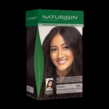 Naturigin Permanent Hair Colour - Ebony 2.3 Naturigin 2.3 Ebony
100% Permanent Hair Ebony Brown
SLS, Amonia &amp; Parabens free organic brown hair dye
Contains Certified Organic Ingredients Step 1: Prepare the mixture before starting, empty the tube with Colour Cream, Ebony 2.3 (A) into the bottle with Activator (B) and then shake it well.
Step 2.1: Apply half of the mixture from the Activator bottle on the re-growth by parting the hair at the scalp and let it work for 20 minutes. Then apply the rest into the remaining hair and leave it for 10 minutes.
Step 2.2: Apply all the mixture from the Activator bottle starting on the hair roots and work towards the ends. Then massage the mixture into the hair and the scalp and let it work for 30 minutes. Add a little water to the hair to make the mixture foam, massage the hair and scalp and then rinse well with lukewarm water.
Step 3: Apply the content of the After Colour Treatment (C) to the hair and thoroughly work it into the hair and scalp. Massage gently for 2 minutes and then rinse. To support a soft and health result you may apply your regular conditioner immediately after colouring. Repeat if desired.