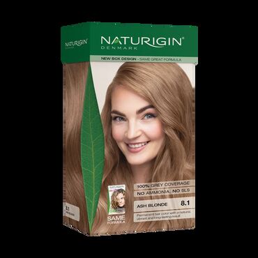 Naturigin Permanent Hair Colour - Ash Blonde 8.1 Light Ash Blonde Naturigin 8.1100% Permanent Hair Colour Light Ash BlondeSLS, Ammonia &amp; Parabens free Blonde hair dyeContains Certified Organic Ingredients Step 1: Prepare the mixture before starting, empty the tube with Colour Cream, Light Ash Blonde 8.1 (A) into the bottle with Activator (B) and then shake it well.Step 2.1: Apply half of the mixture from the Activator bottle on the re-growth by parting the hair at the scalp and let it work for 20 minutes. Then apply the rest into the remaining hair and leave it for 10 minutes.Step 2.2: Apply all the mixture from the Activator bottle starting on the hair roots and work towards the ends. Then massage the mixture into the hair and the scalp and let it work for 30 minutes. Add a little water to the hair to make the mixture foam, massage the hair and scalp and then rinse well with lukewarm water.Step 3: Apply the content of the After Colour Treatment (C) to the hair and thoroughly work it into the hair and scalp. Massage gently for 2 minutes and then rinse. To support a soft and health result you may apply your regular conditioner immediately after colouring. Repeat if desired.
