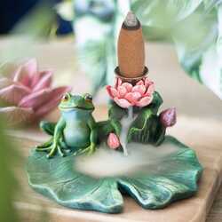 Lily pad backflow burner