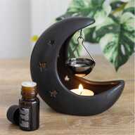 Oil Burner Black Crescent Moon