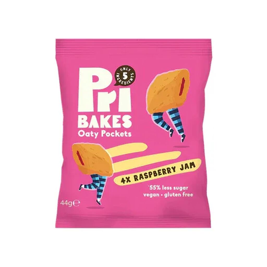 Pri bakes oaty pockets raspberry jam