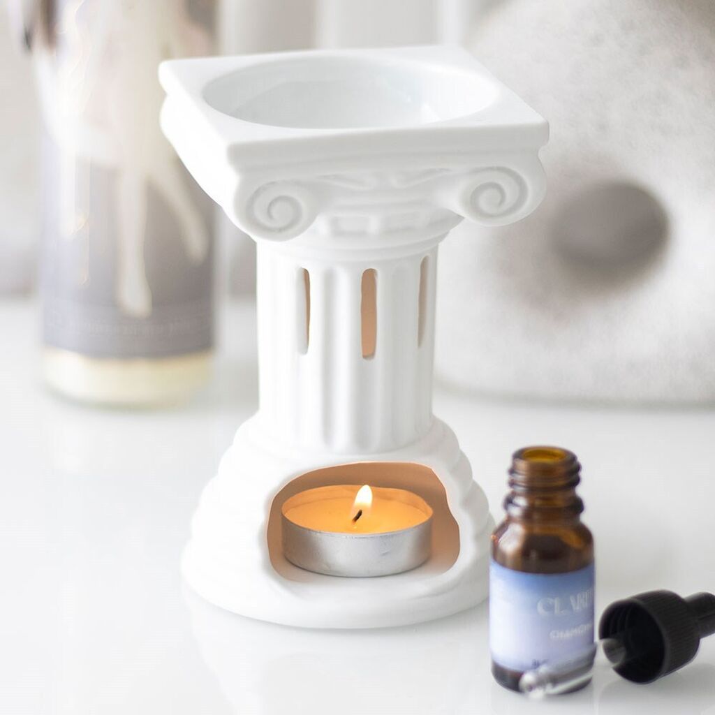 Greek column oil burner