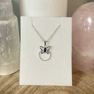 Necklace Sterling Silver Amethyst Butterfly