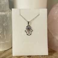 Necklace Sterling Silver Amethyst Hamsa