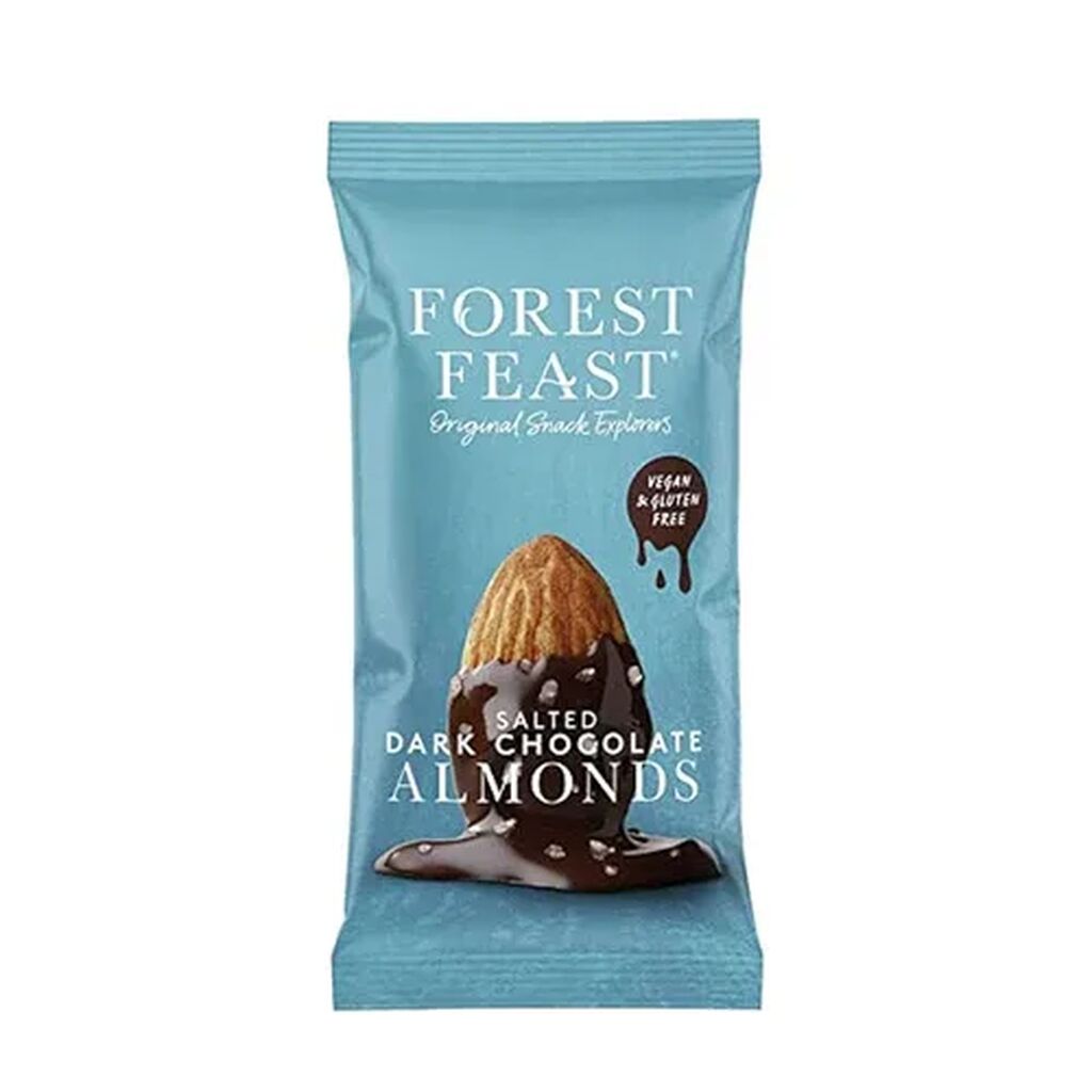 Forest feast salted dark chocolate almonds 40g