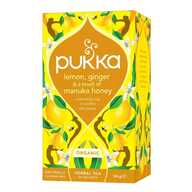 Pukka Organic Lemon Ginger with a touch of Manuka Honey Tea