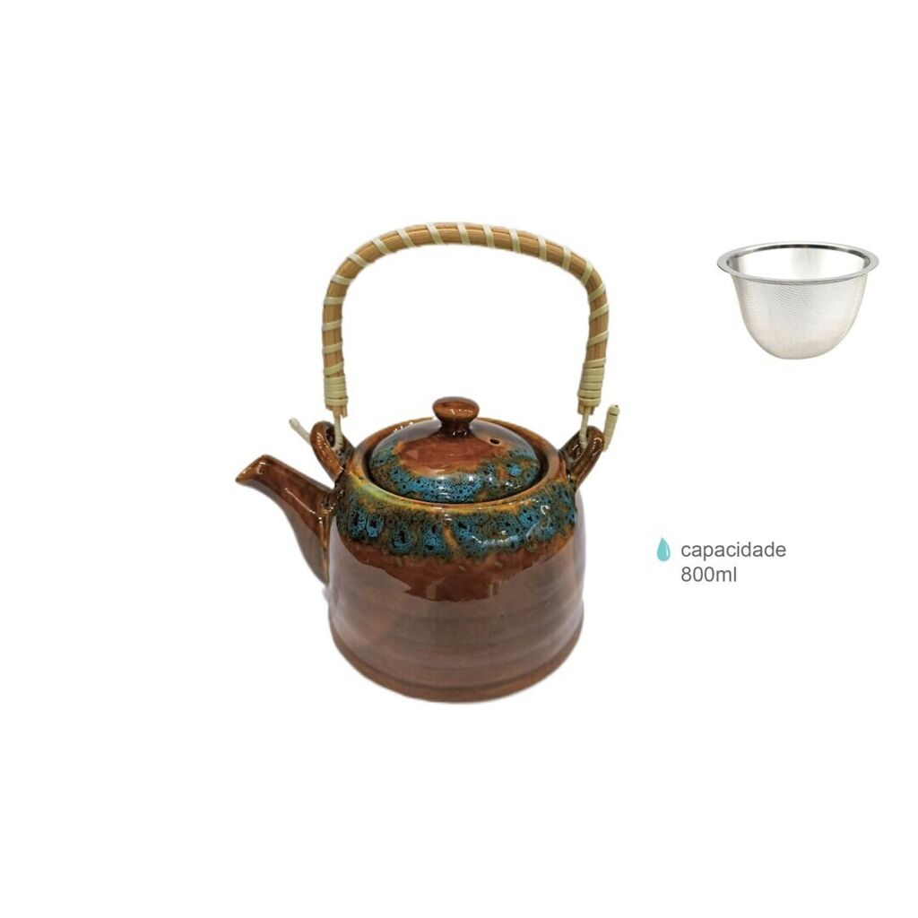 Teapot brown blue