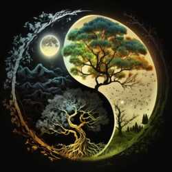 ALTAR CLOTH YIN YANG TREE
