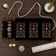 Tarot Bag Black & Orange Moon Phase