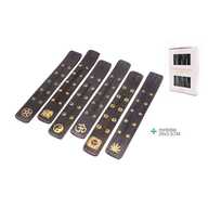 Incense Burner Wooden Black & Gold