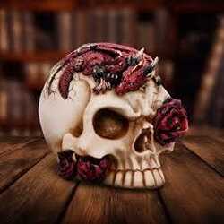 Rose flmae skull