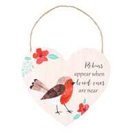 Wall Sign Robins Appear When Loved Ones Are Near