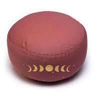 Meditation Cushion Organic Cotton Pink & Gold Moon Phases