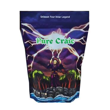Pure Craic Energy Drink Pineapple Natural Flavour, Passionfruit Natural Flavour, Myo-Inositol, Acid (Citric acid), Taurine, Magnesium Bisglycinate, Natural Flavourings, Bacopa Monnieri, L-Glutamine, Choline l-Bitartrate, Calcium Ascorbate (Vitamin C), Natural Colour (beta Carotene), Green Tea Extract (L-Theanine), Celtic Sea Salt, Sweetener (Sucralose), Phosphatidylserine, Lions Mane Fruiting Bodies, Alpha-GPC (alpha-Glycerylphosphorylcholine), Lutein, Teacrine, Vitamin E Acetate, B Vitamins (Niacin B3, Calcium Pantothenate B5, Pyridoxal-5-Phosphate B6, Calcium L-Methyl Folate Folic Acid B9, Biotin B7, Methyl Cobalamin B12), Cholecalciferol Vegan Vitamin D3, Minerals (Manganese Citrate, Chromium Picolinate, Copper Bisglycinate, Sodium Molybdate.