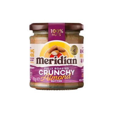 Meridian Crunchy Almond Nut Butter - No Added Salt Roasted almonds (100%)