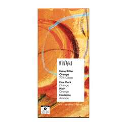 Fine dark orange 70 percent cocoa vivani organic chocolate