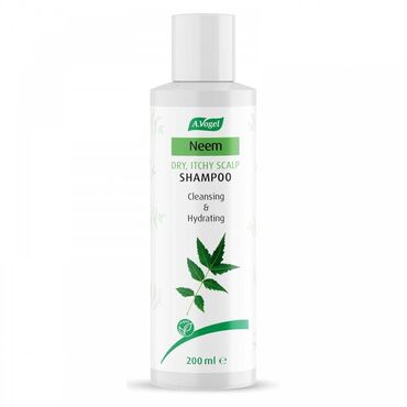 A. Vogel Neem Shampoo Aqua purificata (purified water), Sodium C14-16 olefin sulfonate (coconut origin surfactant), Cocamidopropyl betaine (coconut origin surfactant), Sodium chloride (salt), PEG-60 almond glycerides (ethoxylated sweet almond oil), Neem (Azadirachta indica) leaf tincture, Rosmarinus officinalis (Rosemary) oil, Eucalyptus globulus (Eucalyptus)oil. Wet hair, massage well into hair and scalp. Rinse thoroughly and repeat if necessary. Avoid contact with eyes. In case of contact with the eyes, rinse immediately with warm water. Keep out of reach and sight of children. Not suitable for those with nut allergies. Avoid when pregnant due to essential oils. For external use only