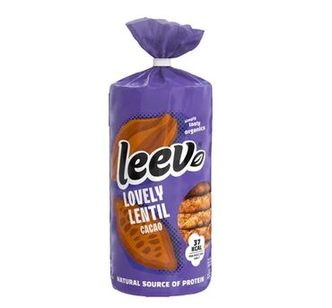Leev Lovely Organic Lentil Cacao Cakes Lentil flour 80%, sugar, chocolate powder 2.8% (cocoa powder, cocoa mass, sugar), natural flavourings How to Use:Enjoy on their own, spread with nut butter or fruit, or crumble over yoghurt for a crunchy twist. Ideal for breakfast, a quick snack, or a lunchbox treat.