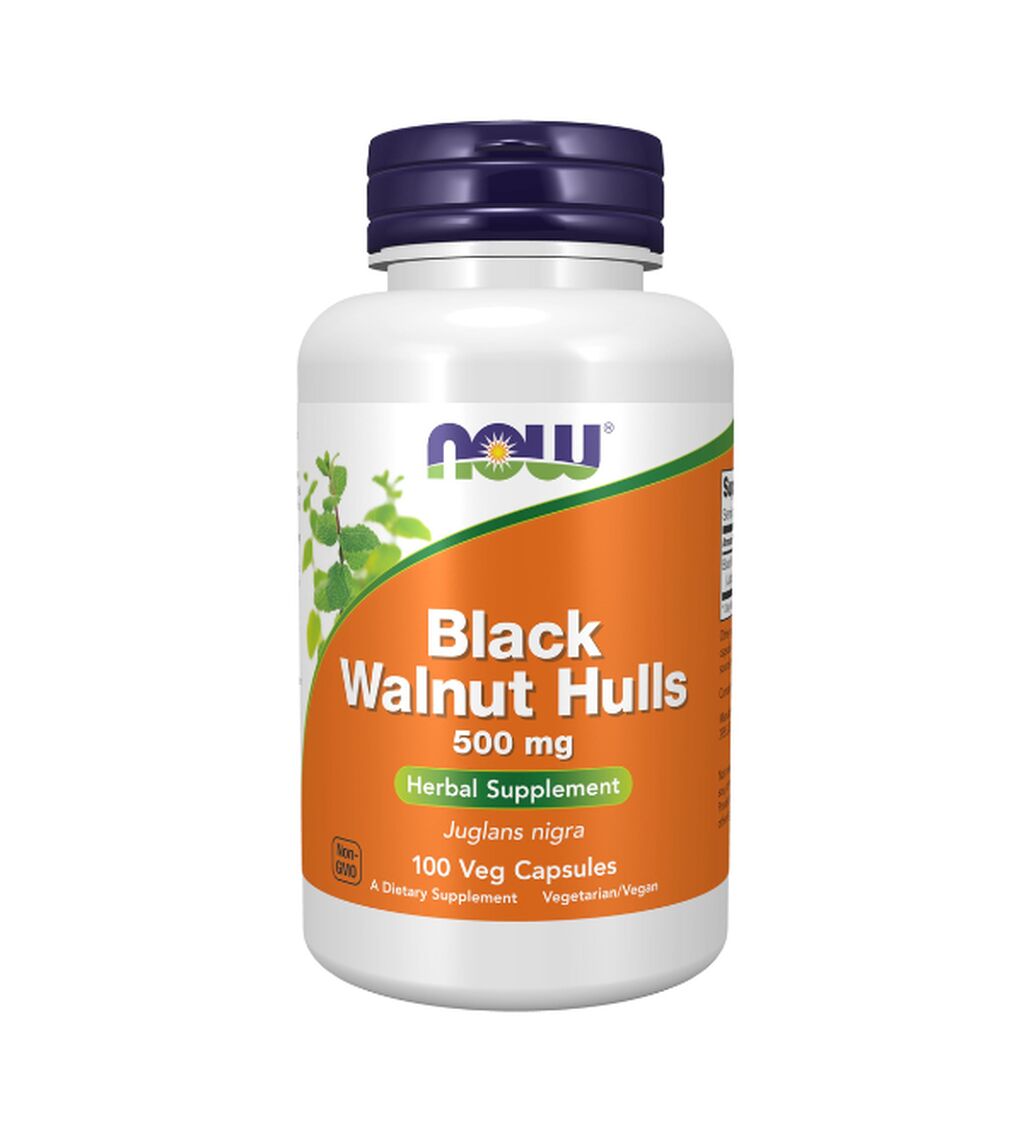 NOW BLACK WALNUT HULLS 500 MG VEG CAPSULES