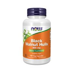 NOW BLACK WALNUT HULLS 500 MG VEG CAPSULES