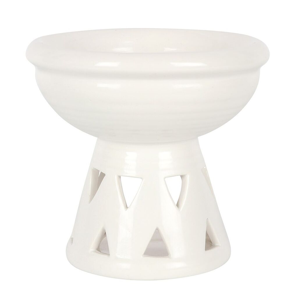 White deep oil burner