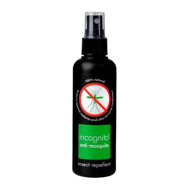 Incognito Insect Repellent Alcohol denat, Aqua, Citrepel 75, organic bergamot (citrus bergamia), camphor (cinnamomum camphora), linalool*, limonene*, citral* (*Natural components of the essential oils). All blended in a unique process.