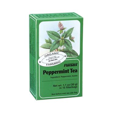 Salus Haus Peppermint Tea Peppermint Pour fresh boiling water over bag. Brew for 5 to 10 minutes. Removal of the bag is not necessary. Sweeten to taste if desired.