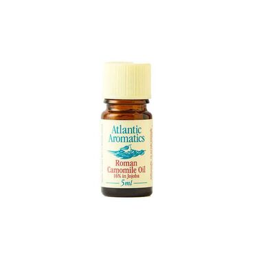 Atlantic Aromatics Chamomile Roman Essential  Oil 16% Pure essential oil of anthemis nobilis flowers in jojoba Ways to usePulse points: apply 1–2 drops to wrists or neck; patch test first.Gentle massage: add 5–10 drops to 10ml carrier oil for a soft, relaxing blend.Bath: mix 3–5 drops with a bath base or unscented shower gel before adding to water.Scent stone or tissue: 1–2 drops for a light bedside aroma.Blend builder: layer with lavender or bergamot for a soft floral citrus scent.For external use only. Already diluted, use sparingly on skin. Not recommended for ultrasonic diffusers if blended in carrier oil; check your label. Avoid contact with eyes. Keep out of reach of children and pets.