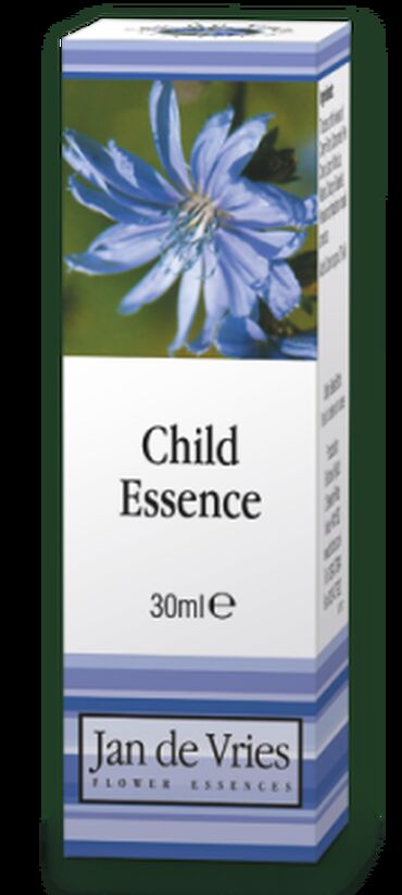 Jan De Vries Child Essence Tinctures of the flowers of Cherry Plum, Chamomile, Pink Cherry, Larch, Mimulus, Walnut, Chicory, Bluebells, Vervain and Impatiens in equal amounts.
Alcohol Content: approx 27%(V/V) 2-6 years: 3 drops in a little water 3 times daily.7-14 years: 5 drops in a little water 3 times daily.
This product is not recommended for children under 2 years of age.