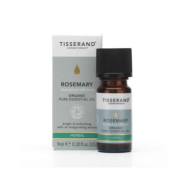 Tisserand Rosemary Essential Oil 100% Rosmarinus officinalis (rosemary) leaf oil. Ways to useAdd 4–6 drops to a diffuser or oil burner for a bright, invigorating aroma.Blend 1–2 drops per 10ml carrier oil for massage or pulse point application.Add 3–5 drops to unscented shower gel or shampoo for a fresh, herbal scent.Mix a few drops with water in a spray bottle to refresh rooms and linens.Always dilute before skin use. For external use only. Keep away from children and pets.