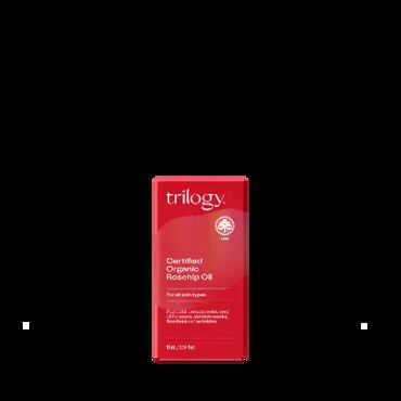 Trilogy Organic Rosehip Oil Roller Ball Rosa Canina (Rosehip) Seed Oil. Gently massage 2-3 drops into face and/or body. Use morning and night or as required. Use alone or in conjunction with your regular moisturising products. Do not apply to broken skin.