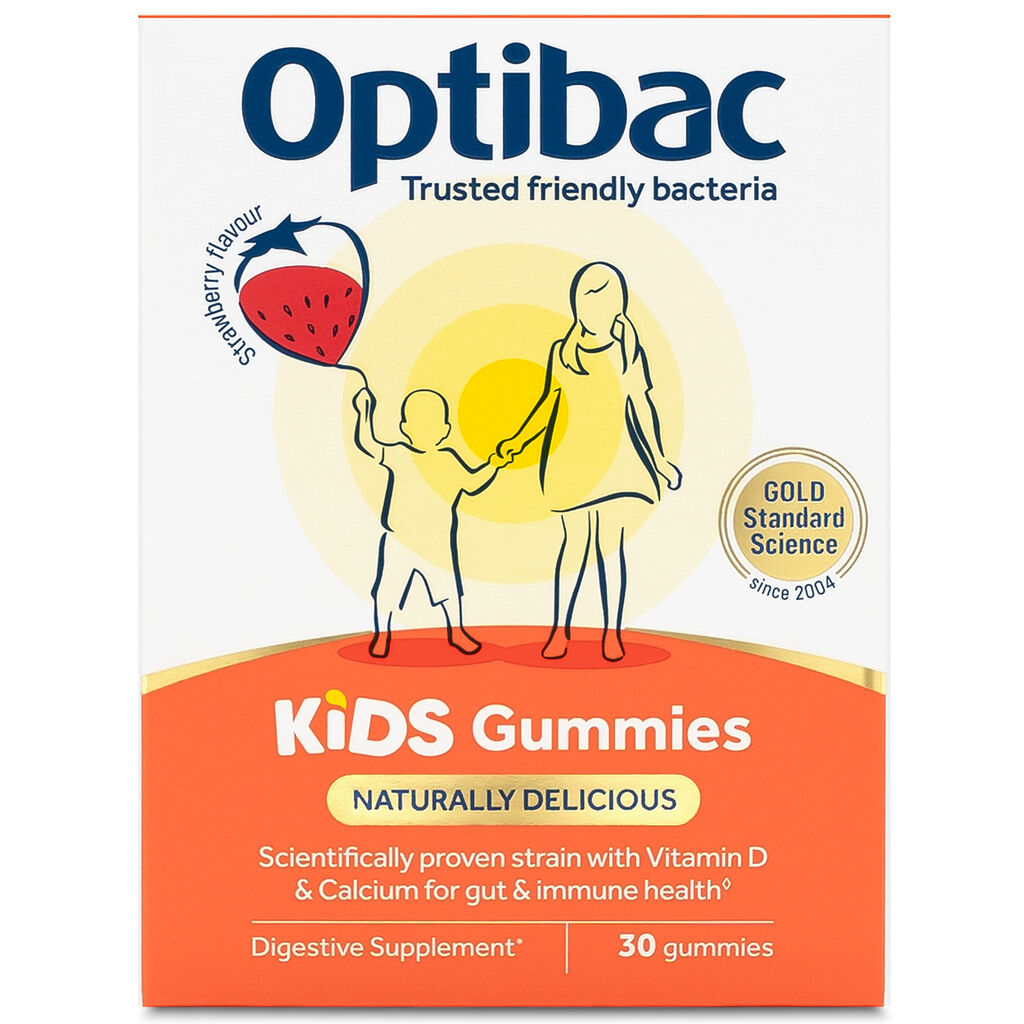 Optibac Kids Gummies 30s Front Side Panel Pack shot EU