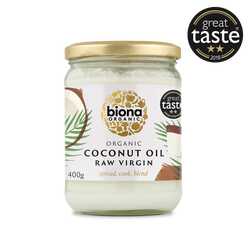 7957 BIONA Coconut Oil Raw Virgin400g 001 Gold Lid GTA
