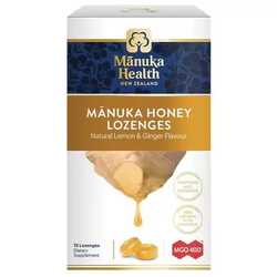 Manuka and ginger lozenges