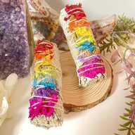 Smudge Stick White Sage & Chakra Flowers