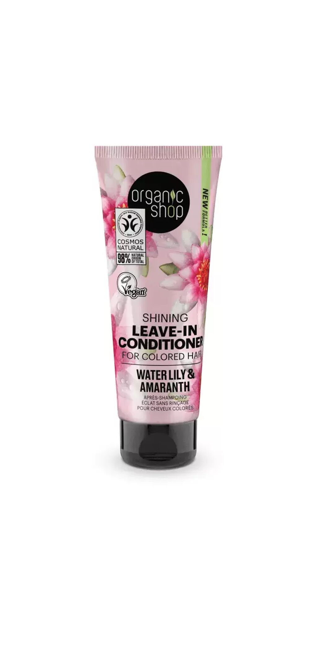 Organic shop shining leave in conditioner for coloured hair water lily and amaranth 75ml rrp 3 99 p506 901 medium