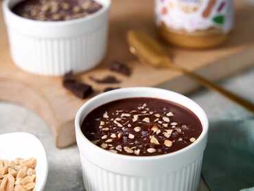 Vegan Peanut Butter Magic Shell Yoghurt Cups