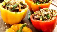 Chickpea and Quinoa Stuffed Peppers