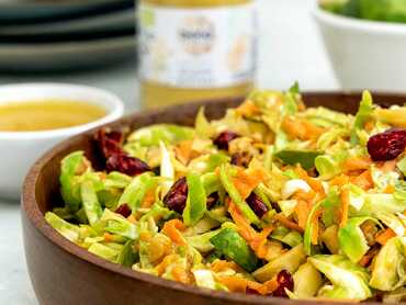 Honey Mustard Brussel Sprout Slaw
