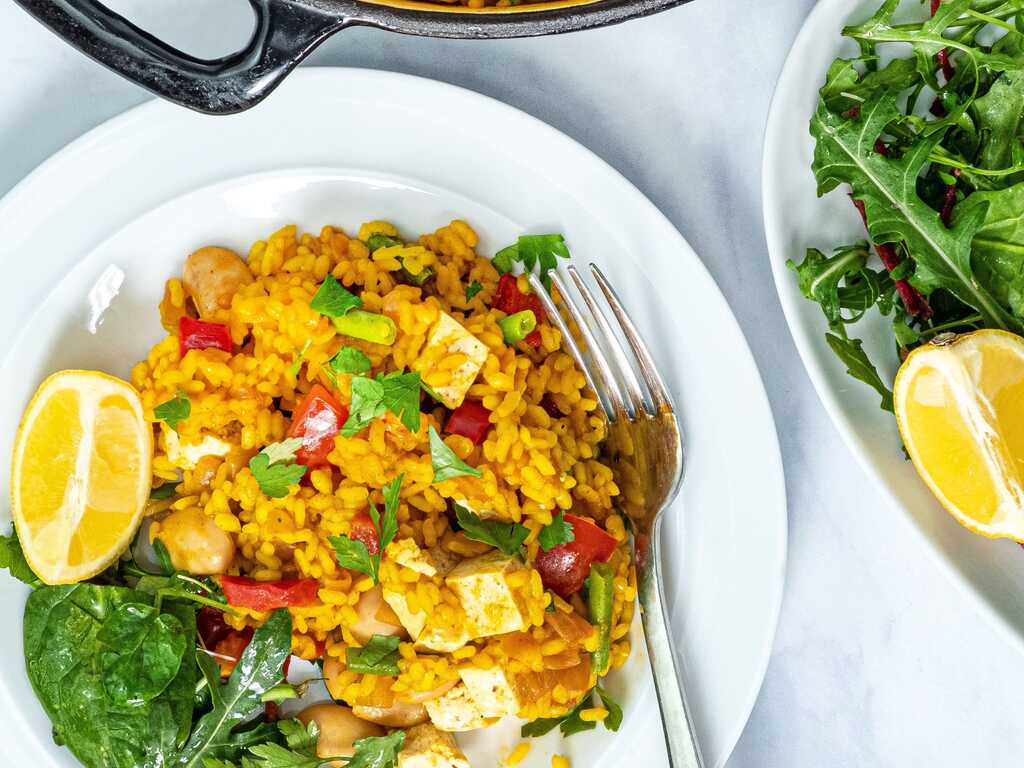 Vegan butterbean paella