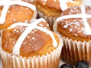 Healthy Easter Hot Cross Muffins