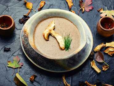 Jerusalem Artichoke, Shiitake & Lemon Verbena Soup
